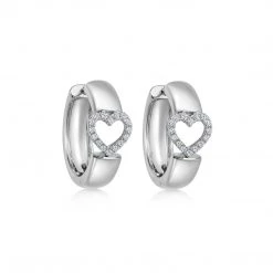 Kiki McDonough Ltd "Emma" Diamond Hoops In 18ct White Gold