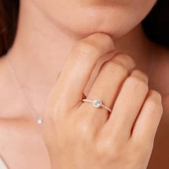 Kiki McDonough Ltd Grace Blue Topaz And Diamond Mini Ring In 18ct Yellow Gold Rings