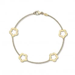 Kiki McDonough Ltd Bracelets & Bangles Eden Four Flower Bracelet In Yellow Gold