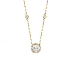 Kiki McDonough Ltd Jewellery Grace White Topaz And Diamond Necklace In Yellow Gold