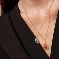 Kiki McDonough Ltd Apollo Mini Blue Topaz And Diamond Pendant In White Gold Necklaces