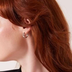 Kiki McDonough Ltd "Amelia" Diamond Hoops In 18ct White Gold