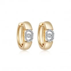 Kiki McDonough Ltd "Lilah" Diamond Hoops In 18ct Yellow And White Gold