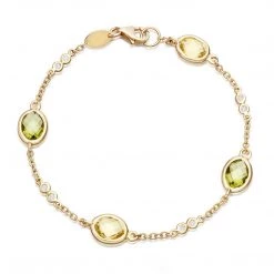 Kiki McDonough Ltd Bracelets & Bangles Kiki Classic Lemon Quartz And Peridot Bracelet In Yellow Gold