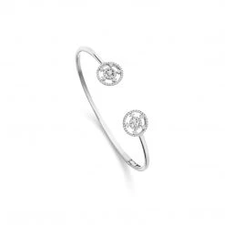 Kiki McDonough Ltd Kiki Archive Apollo White Topaz And Diamond Bangle In White Gold
