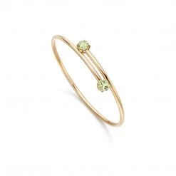 Kiki McDonough Ltd Bracelets & Bangles Kiki Classic Green Amethyst Bangle In Yellow Gold