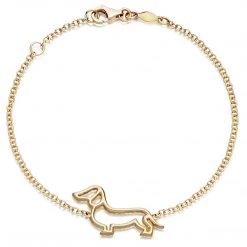Kiki McDonough Ltd Memories Plain Dachshund Bracelet In Yellow Gold