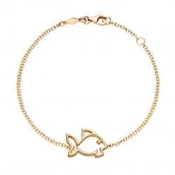 Kiki McDonough Ltd Kiki Archive Memories Plain Fish Bracelet In Yellow Gold