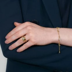 Kiki McDonough Ltd Bracelets & Bangles Kiki Diamonds Blue Topaz And Diamond Apollo Charm Bracelet In Yellow Gold
