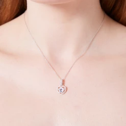 Kiki McDonough Ltd Lovestruck Blue Topaz And Diamond Heart Pendant In 18ct White Gold Necklaces