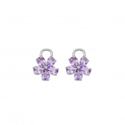 Kiki McDonough Ltd Detachable Drops Lavender Amethyst Flower Drops In White Gold New Arrivals