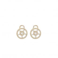 Kiki McDonough Ltd Apollo White Topaz And Diamond Mini Detachable Drops In 18ct Yellow Gold