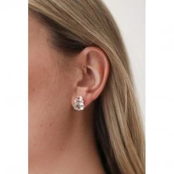 Kiki McDonough Ltd Earrings Kiki Classic Morganite, Green Amethyst And Diamond Double Oval Studs In Yellow Gold