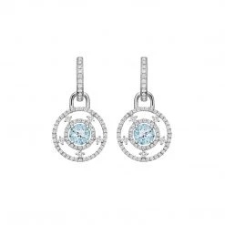 Kiki McDonough Ltd Apollo Blue Topaz And Diamond Detachable Drop Earrings In White Gold
