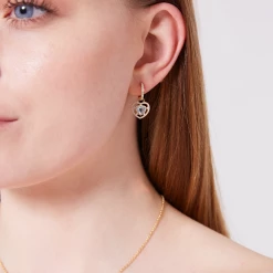 Kiki McDonough Ltd Lovestruck Blue Topaz And Diamond Heart Detachable Earrings In 18ct Yellow Gold