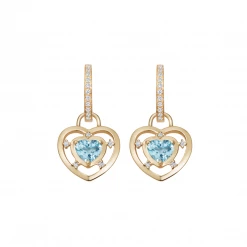 Kiki McDonough Ltd Lovestruck Blue Topaz And Diamond Detachable Earrings In 18ct Yellow Gold