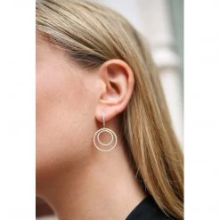 Kiki McDonough Ltd Lola Diamond Double Hoop Earrings In Yellow Gold