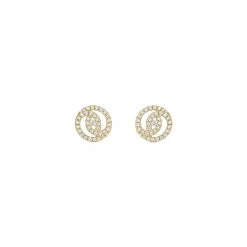 Kiki McDonough Ltd Helio Diamond Stud Earrings In Yellow Gold