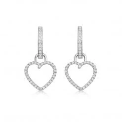 Kiki McDonough Ltd Lovestruck Diamond Detachable Earrings In 18ct White Gold