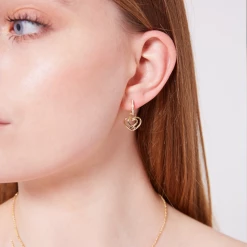 Kiki McDonough Ltd Earrings Lovestruck Crossover Heart Detachable Drops In 18ct Yellow Gold