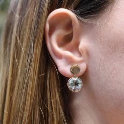 Kiki McDonough Ltd Bestsellers Kiki Classic Green Amethyst Disc Earrings In Yellow Gold