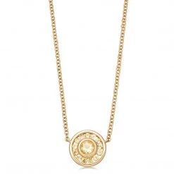 Kiki McDonough Ltd Kiki Archive Forget-Me-Not Lemon Quartz Necklace In Yellow Gold