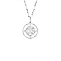 Kiki McDonough Ltd Apollo Large White Topaz And Diamond Pendant In White Gold Necklaces