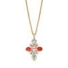 Kiki McDonough Ltd Signature Gemstone Pendant - Mini Fire Opal, Amethyst, Blue Topaz And Diamond In Yellow Gold