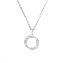 Kiki McDonough Ltd Lola Diamond Interlinking Pendant In White Gold Necklaces