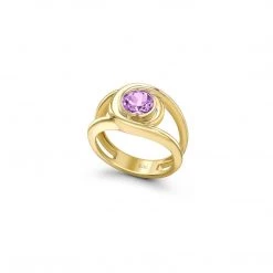 Kiki McDonough Ltd Forget-Me-Not Amethyst Ring In Yellow Gold