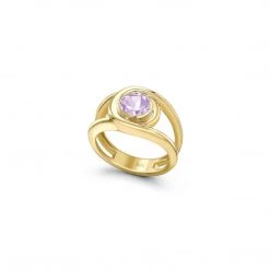 Kiki McDonough Ltd Rings Forget-Me-Not Lavender Amethyst Ring In Yellow Gold