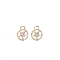 Kiki McDonough Ltd Apollo Lavender Amethyst And Diamond Mini Detachable Drops In Yellow Gold