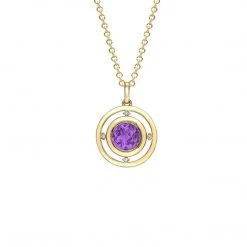 Kiki McDonough Ltd Apollo Large Amethyst Pendant In Yellow Gold Necklaces